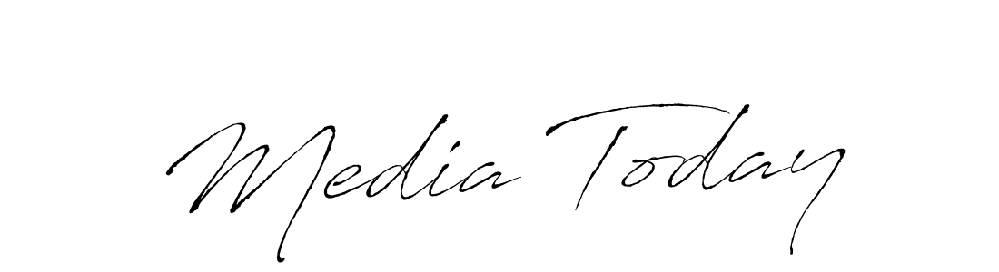 Design your own signature with our free online signature maker. With this signature software, you can create a handwritten (Antro_Vectra) signature for name Media Today. Media Today signature style 6 images and pictures png