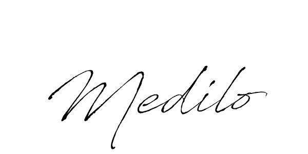 Create a beautiful signature design for name Medilo. With this signature (Antro_Vectra) fonts, you can make a handwritten signature for free. Medilo signature style 6 images and pictures png