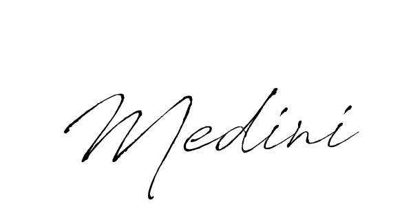 Create a beautiful signature design for name Medini. With this signature (Antro_Vectra) fonts, you can make a handwritten signature for free. Medini signature style 6 images and pictures png