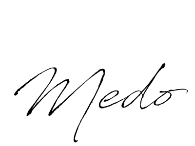 Design your own signature with our free online signature maker. With this signature software, you can create a handwritten (Antro_Vectra) signature for name Medo. Medo signature style 6 images and pictures png