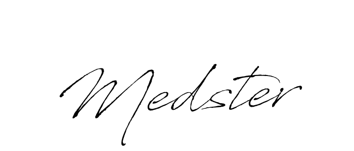 Use a signature maker to create a handwritten signature online. With this signature software, you can design (Antro_Vectra) your own signature for name Medster. Medster signature style 6 images and pictures png