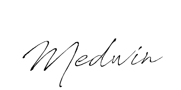 Use a signature maker to create a handwritten signature online. With this signature software, you can design (Antro_Vectra) your own signature for name Medwin. Medwin signature style 6 images and pictures png