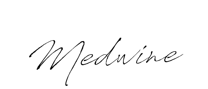 The best way (Antro_Vectra) to make a short signature is to pick only two or three words in your name. The name Medwine include a total of six letters. For converting this name. Medwine signature style 6 images and pictures png