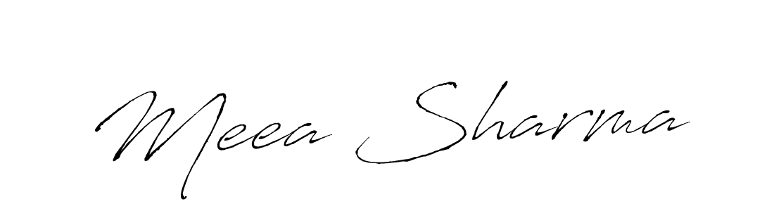Antro_Vectra is a professional signature style that is perfect for those who want to add a touch of class to their signature. It is also a great choice for those who want to make their signature more unique. Get Meea Sharma name to fancy signature for free. Meea Sharma signature style 6 images and pictures png