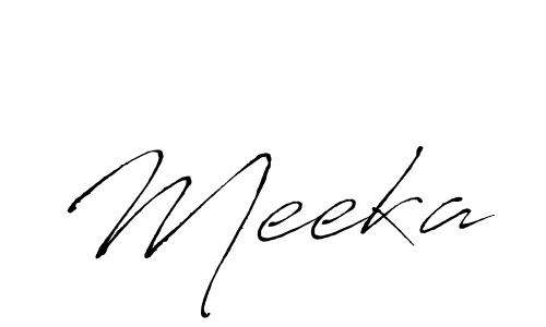 Design your own signature with our free online signature maker. With this signature software, you can create a handwritten (Antro_Vectra) signature for name Meeka. Meeka signature style 6 images and pictures png