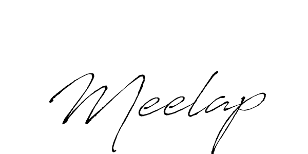 Use a signature maker to create a handwritten signature online. With this signature software, you can design (Antro_Vectra) your own signature for name Meelap. Meelap signature style 6 images and pictures png