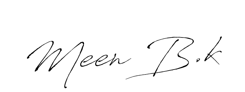 How to make Meen B.k signature? Antro_Vectra is a professional autograph style. Create handwritten signature for Meen B.k name. Meen B.k signature style 6 images and pictures png
