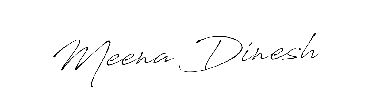 How to make Meena Dinesh name signature. Use Antro_Vectra style for creating short signs online. This is the latest handwritten sign. Meena Dinesh signature style 6 images and pictures png