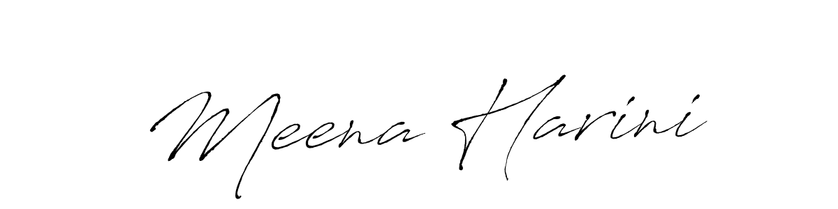 You should practise on your own different ways (Antro_Vectra) to write your name (Meena Harini) in signature. don't let someone else do it for you. Meena Harini signature style 6 images and pictures png