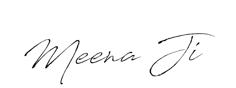 How to make Meena Ji name signature. Use Antro_Vectra style for creating short signs online. This is the latest handwritten sign. Meena Ji signature style 6 images and pictures png