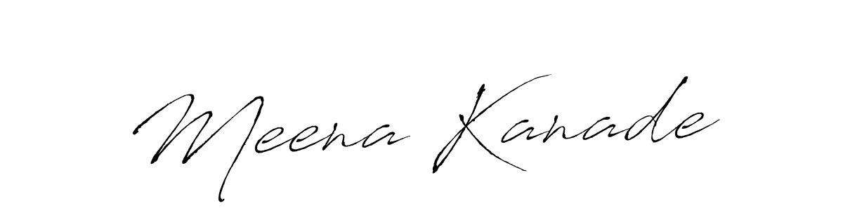 How to make Meena Kanade name signature. Use Antro_Vectra style for creating short signs online. This is the latest handwritten sign. Meena Kanade signature style 6 images and pictures png