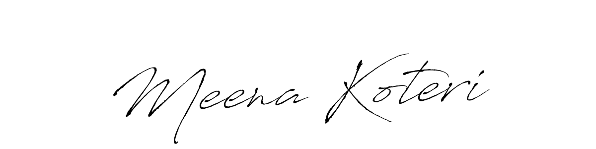 Meena Koteri stylish signature style. Best Handwritten Sign (Antro_Vectra) for my name. Handwritten Signature Collection Ideas for my name Meena Koteri. Meena Koteri signature style 6 images and pictures png