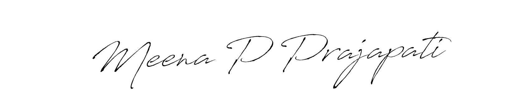 Meena P Prajapati stylish signature style. Best Handwritten Sign (Antro_Vectra) for my name. Handwritten Signature Collection Ideas for my name Meena P Prajapati. Meena P Prajapati signature style 6 images and pictures png