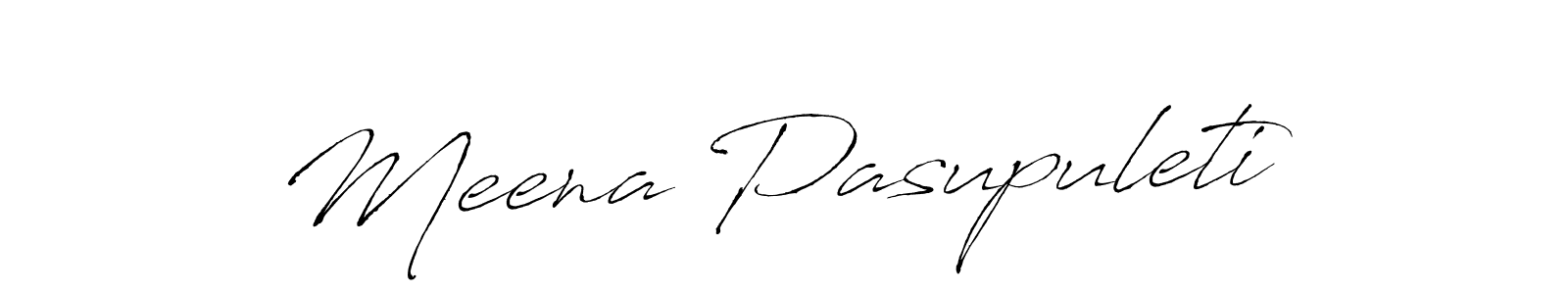 Create a beautiful signature design for name Meena Pasupuleti. With this signature (Antro_Vectra) fonts, you can make a handwritten signature for free. Meena Pasupuleti signature style 6 images and pictures png