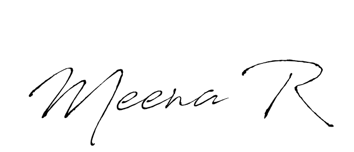 Design your own signature with our free online signature maker. With this signature software, you can create a handwritten (Antro_Vectra) signature for name Meena R. Meena R signature style 6 images and pictures png