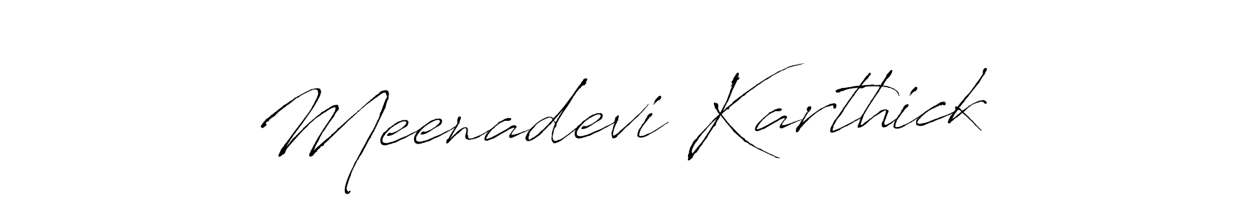 The best way (Antro_Vectra) to make a short signature is to pick only two or three words in your name. The name Meenadevi Karthick include a total of six letters. For converting this name. Meenadevi Karthick signature style 6 images and pictures png