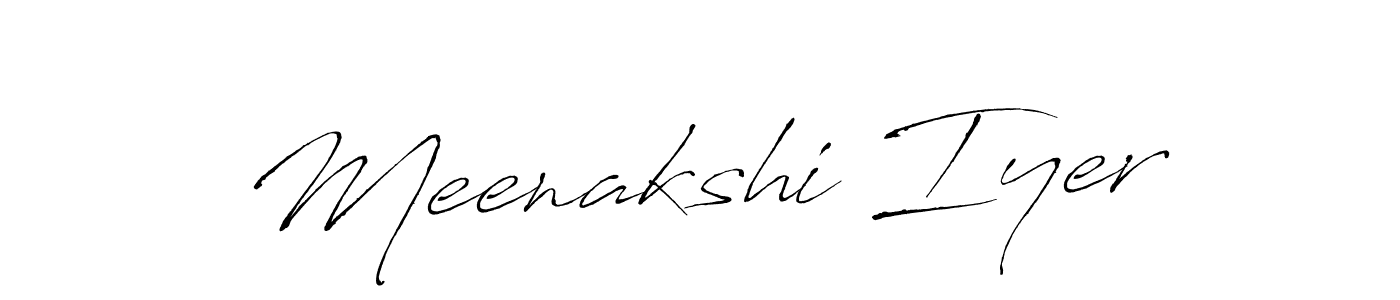 Make a beautiful signature design for name Meenakshi Iyer. With this signature (Antro_Vectra) style, you can create a handwritten signature for free. Meenakshi Iyer signature style 6 images and pictures png