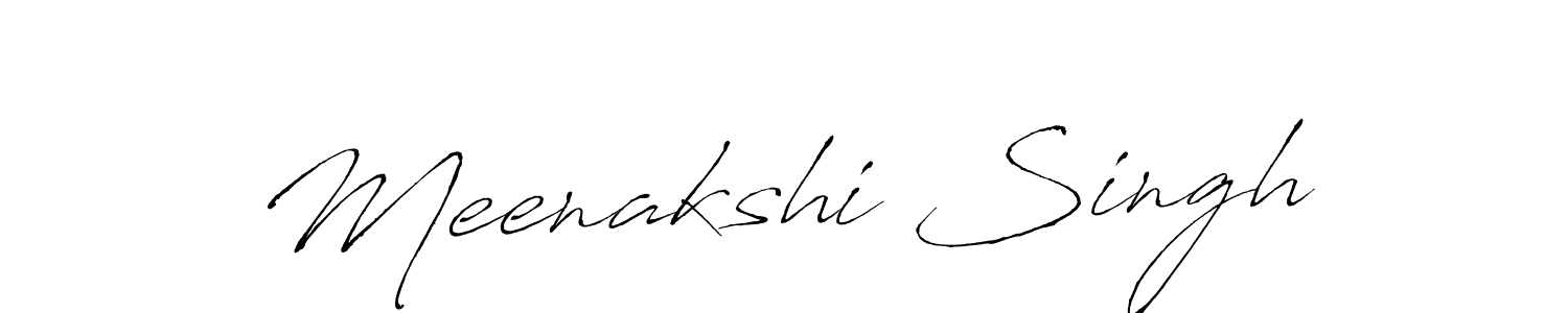 Create a beautiful signature design for name Meenakshi Singh. With this signature (Antro_Vectra) fonts, you can make a handwritten signature for free. Meenakshi Singh signature style 6 images and pictures png