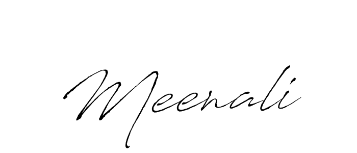 Create a beautiful signature design for name Meenali. With this signature (Antro_Vectra) fonts, you can make a handwritten signature for free. Meenali signature style 6 images and pictures png