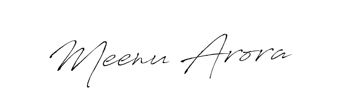 Antro_Vectra is a professional signature style that is perfect for those who want to add a touch of class to their signature. It is also a great choice for those who want to make their signature more unique. Get Meenu Arora name to fancy signature for free. Meenu Arora signature style 6 images and pictures png