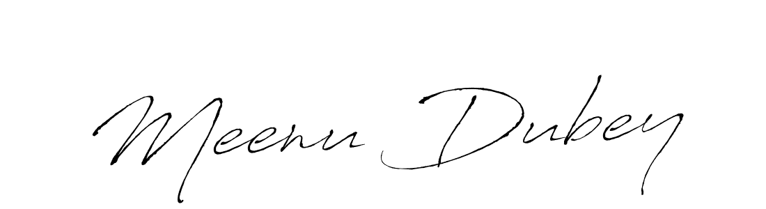 Create a beautiful signature design for name Meenu Dubey. With this signature (Antro_Vectra) fonts, you can make a handwritten signature for free. Meenu Dubey signature style 6 images and pictures png