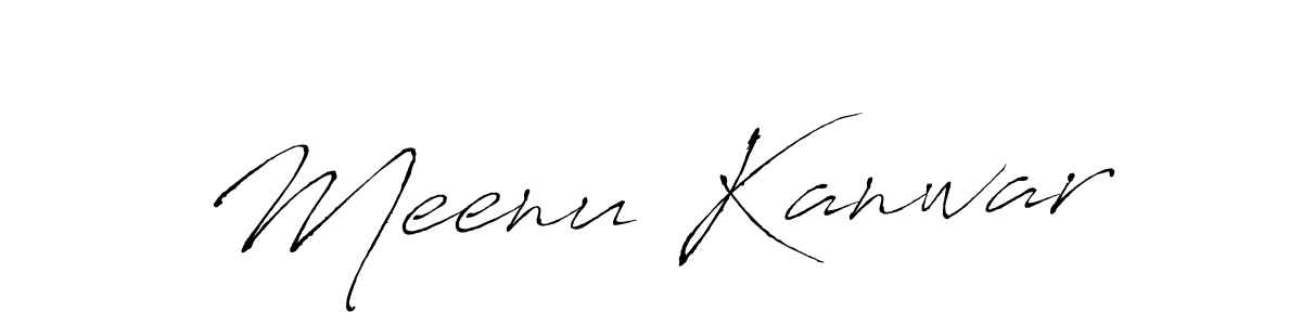 Meenu Kanwar stylish signature style. Best Handwritten Sign (Antro_Vectra) for my name. Handwritten Signature Collection Ideas for my name Meenu Kanwar. Meenu Kanwar signature style 6 images and pictures png