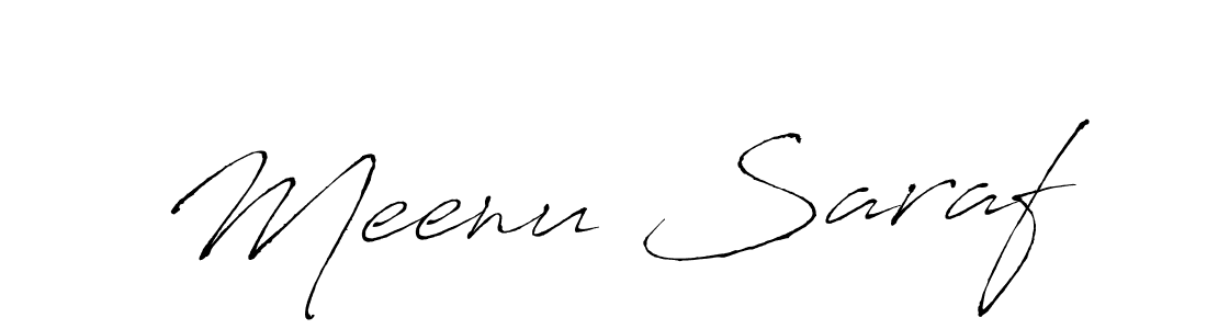 Similarly Antro_Vectra is the best handwritten signature design. Signature creator online .You can use it as an online autograph creator for name Meenu Saraf. Meenu Saraf signature style 6 images and pictures png