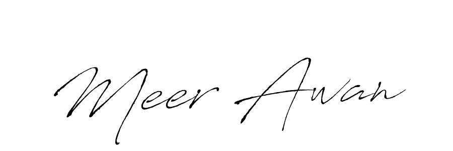 Use a signature maker to create a handwritten signature online. With this signature software, you can design (Antro_Vectra) your own signature for name Meer Awan. Meer Awan signature style 6 images and pictures png