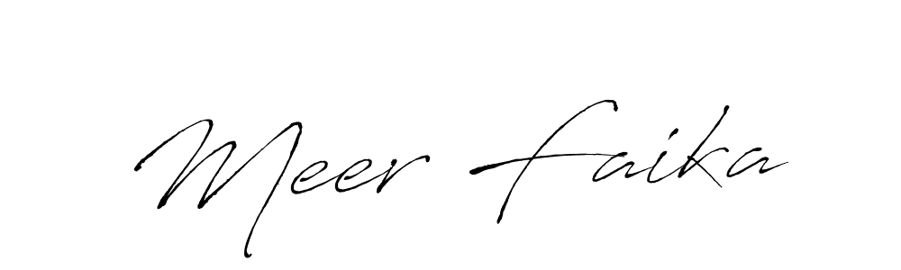 Design your own signature with our free online signature maker. With this signature software, you can create a handwritten (Antro_Vectra) signature for name Meer Faika. Meer Faika signature style 6 images and pictures png