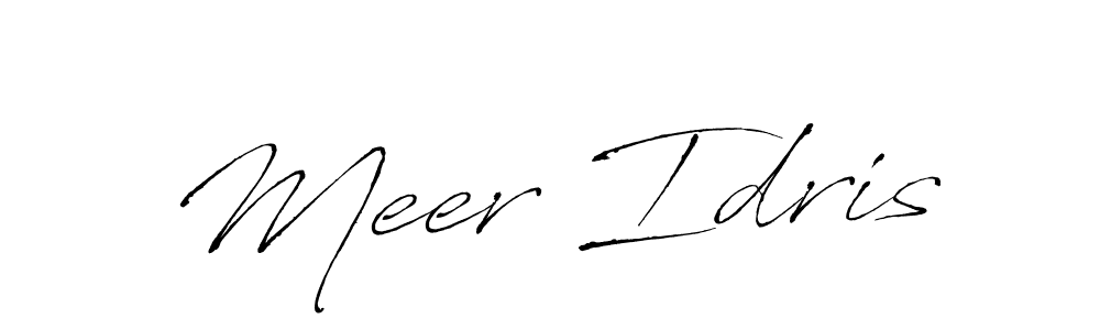 Also we have Meer Idris name is the best signature style. Create professional handwritten signature collection using Antro_Vectra autograph style. Meer Idris signature style 6 images and pictures png
