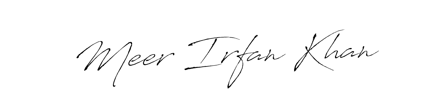 Create a beautiful signature design for name Meer Irfan Khan. With this signature (Antro_Vectra) fonts, you can make a handwritten signature for free. Meer Irfan Khan signature style 6 images and pictures png