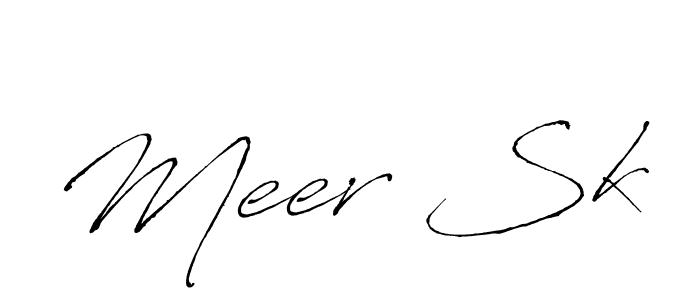 Make a beautiful signature design for name Meer Sk. With this signature (Antro_Vectra) style, you can create a handwritten signature for free. Meer Sk signature style 6 images and pictures png