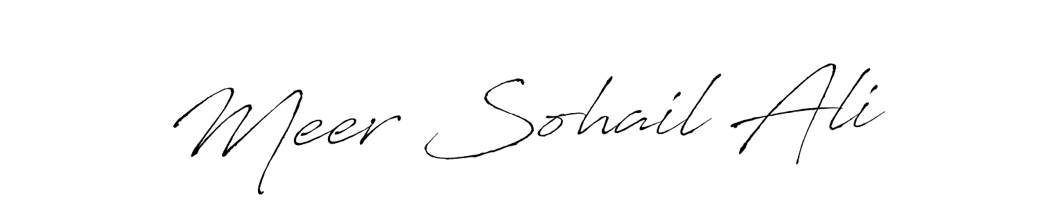 Make a short Meer Sohail Ali signature style. Manage your documents anywhere anytime using Antro_Vectra. Create and add eSignatures, submit forms, share and send files easily. Meer Sohail Ali signature style 6 images and pictures png