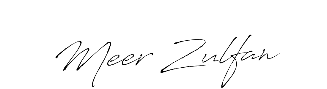 How to make Meer Zulfan name signature. Use Antro_Vectra style for creating short signs online. This is the latest handwritten sign. Meer Zulfan signature style 6 images and pictures png