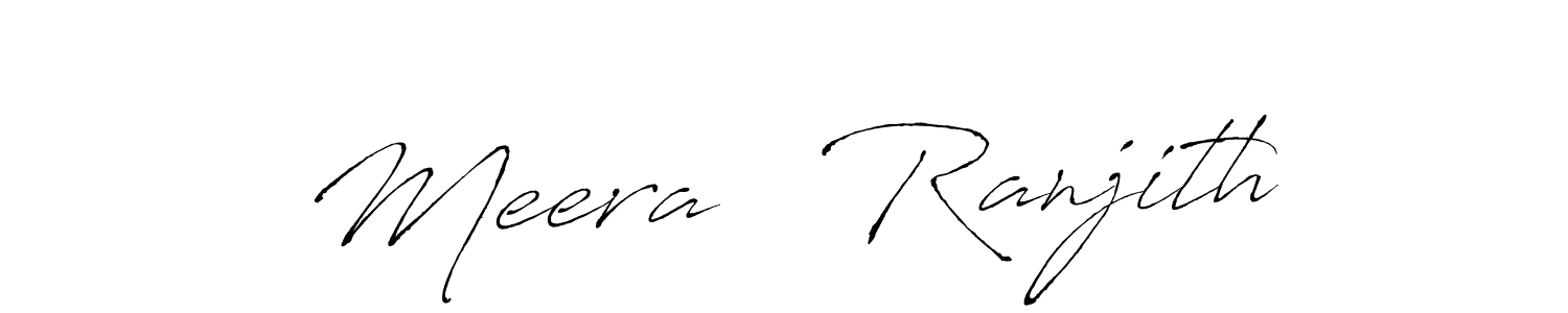 Create a beautiful signature design for name Meera   Ranjith. With this signature (Antro_Vectra) fonts, you can make a handwritten signature for free. Meera   Ranjith signature style 6 images and pictures png