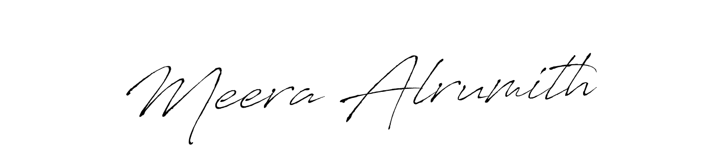 Make a beautiful signature design for name Meera Alrumith. With this signature (Antro_Vectra) style, you can create a handwritten signature for free. Meera Alrumith signature style 6 images and pictures png