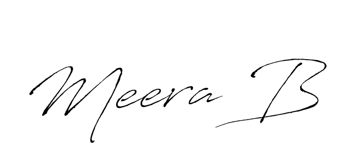 Also we have Meera B name is the best signature style. Create professional handwritten signature collection using Antro_Vectra autograph style. Meera B signature style 6 images and pictures png