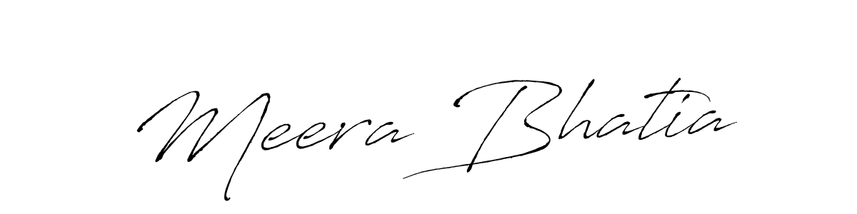 Create a beautiful signature design for name Meera Bhatia. With this signature (Antro_Vectra) fonts, you can make a handwritten signature for free. Meera Bhatia signature style 6 images and pictures png