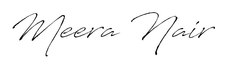 Elevate your brand with a stunning Meera Nair eSignature. The Antro_Vectra style provides a balanced, flowing aesthetic for everyday signing. Meera Nair signature style 6 images and pictures png
