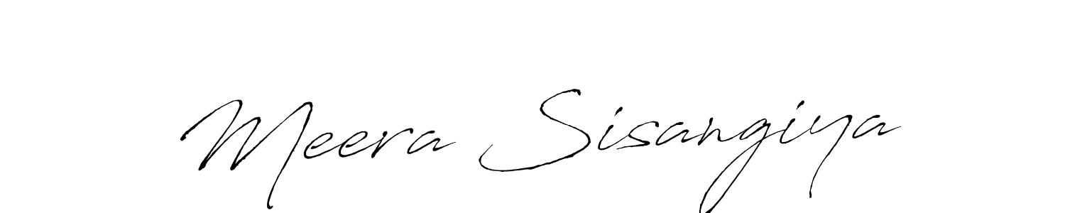 Antro_Vectra is a professional signature style that is perfect for those who want to add a touch of class to their signature. It is also a great choice for those who want to make their signature more unique. Get Meera Sisangiya name to fancy signature for free. Meera Sisangiya signature style 6 images and pictures png
