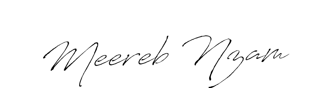 Antro_Vectra is a professional signature style that is perfect for those who want to add a touch of class to their signature. It is also a great choice for those who want to make their signature more unique. Get Meereb Nzam name to fancy signature for free. Meereb Nzam signature style 6 images and pictures png