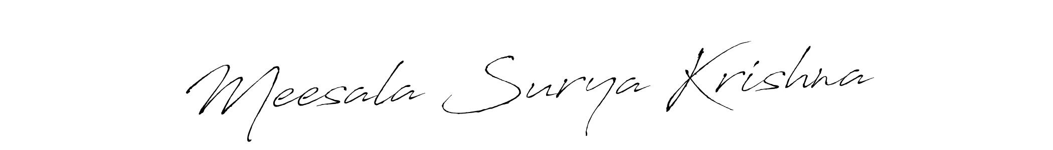 Similarly Antro_Vectra is the best handwritten signature design. Signature creator online .You can use it as an online autograph creator for name Meesala Surya Krishna. Meesala Surya Krishna signature style 6 images and pictures png