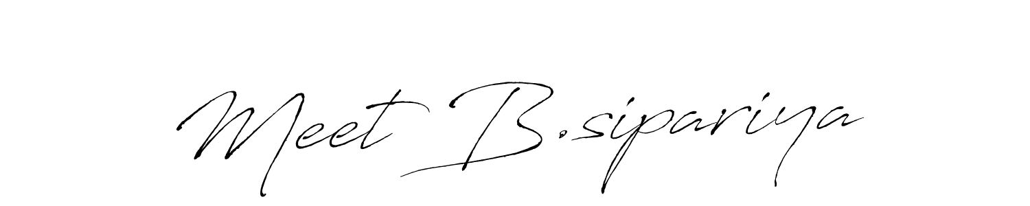 Antro_Vectra is a professional signature style that is perfect for those who want to add a touch of class to their signature. It is also a great choice for those who want to make their signature more unique. Get Meet B.sipariya name to fancy signature for free. Meet B.sipariya signature style 6 images and pictures png