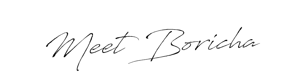 It looks lik you need a new signature style for name Meet Boricha. Design unique handwritten (Antro_Vectra) signature with our free signature maker in just a few clicks. Meet Boricha signature style 6 images and pictures png