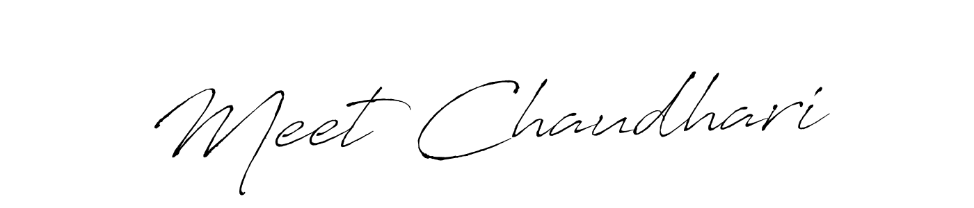Design your own signature with our free online signature maker. With this signature software, you can create a handwritten (Antro_Vectra) signature for name Meet Chaudhari. Meet Chaudhari signature style 6 images and pictures png