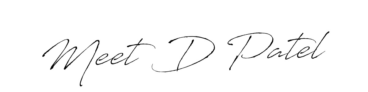 You should practise on your own different ways (Antro_Vectra) to write your name (Meet D Patel) in signature. don't let someone else do it for you. Meet D Patel signature style 6 images and pictures png