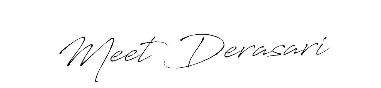 Make a beautiful signature design for name Meet Derasari. With this signature (Antro_Vectra) style, you can create a handwritten signature for free. Meet Derasari signature style 6 images and pictures png