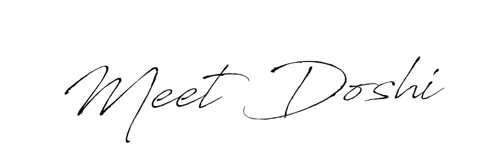 Use a signature maker to create a handwritten signature online. With this signature software, you can design (Antro_Vectra) your own signature for name Meet Doshi. Meet Doshi signature style 6 images and pictures png