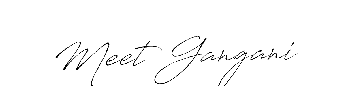 Use a signature maker to create a handwritten signature online. With this signature software, you can design (Antro_Vectra) your own signature for name Meet Gangani. Meet Gangani signature style 6 images and pictures png