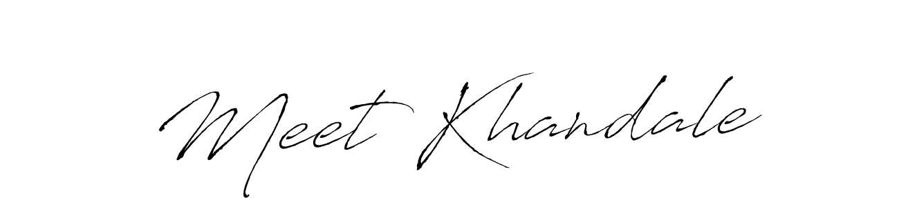 Also You can easily find your signature by using the search form. We will create Meet Khandale name handwritten signature images for you free of cost using Antro_Vectra sign style. Meet Khandale signature style 6 images and pictures png